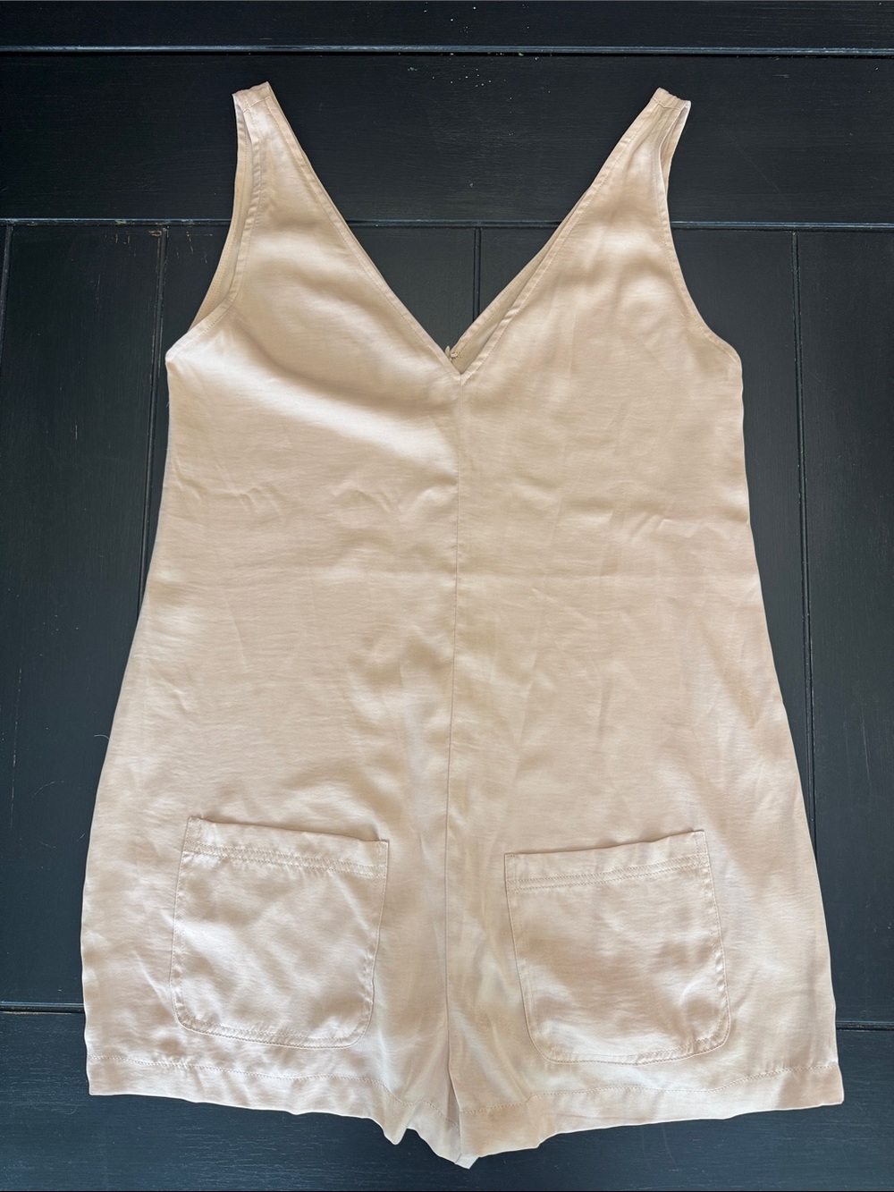 Guess Neutral Tan V-Neck Romper - Picture 1 of 3